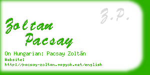 zoltan pacsay business card